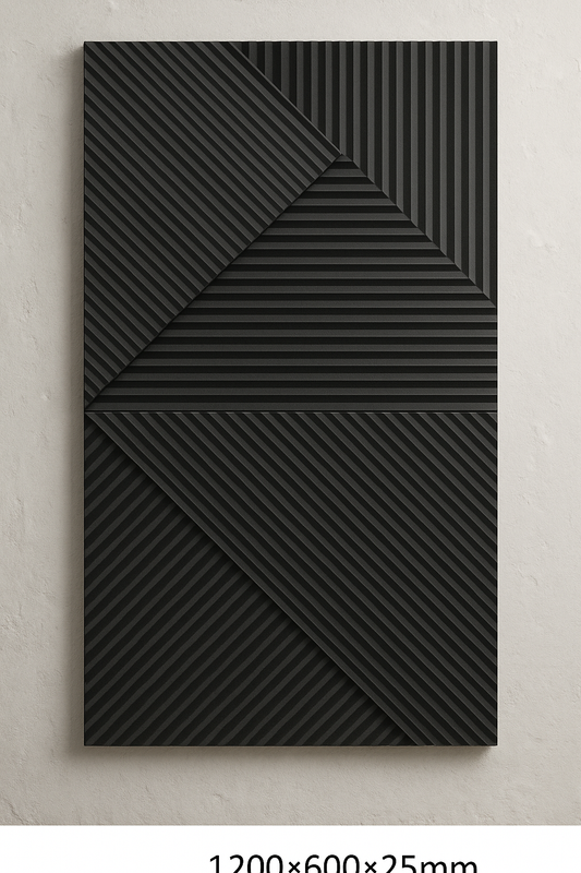 Wall Panel - PU Geometric White / Black
