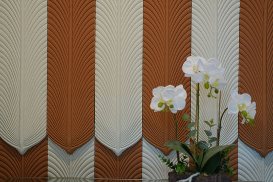Wall Panel - PU Feather Hanyu White