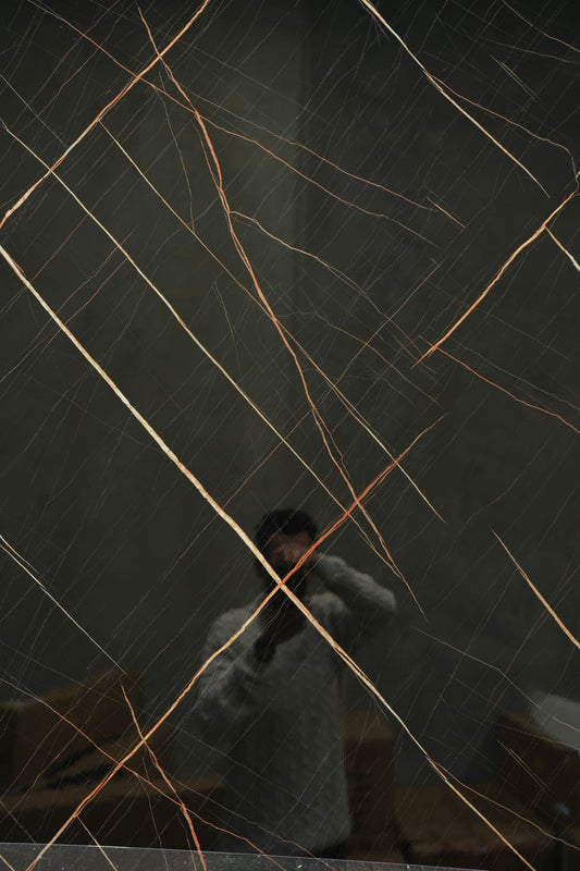 PVC UV Marble Stone Board Black