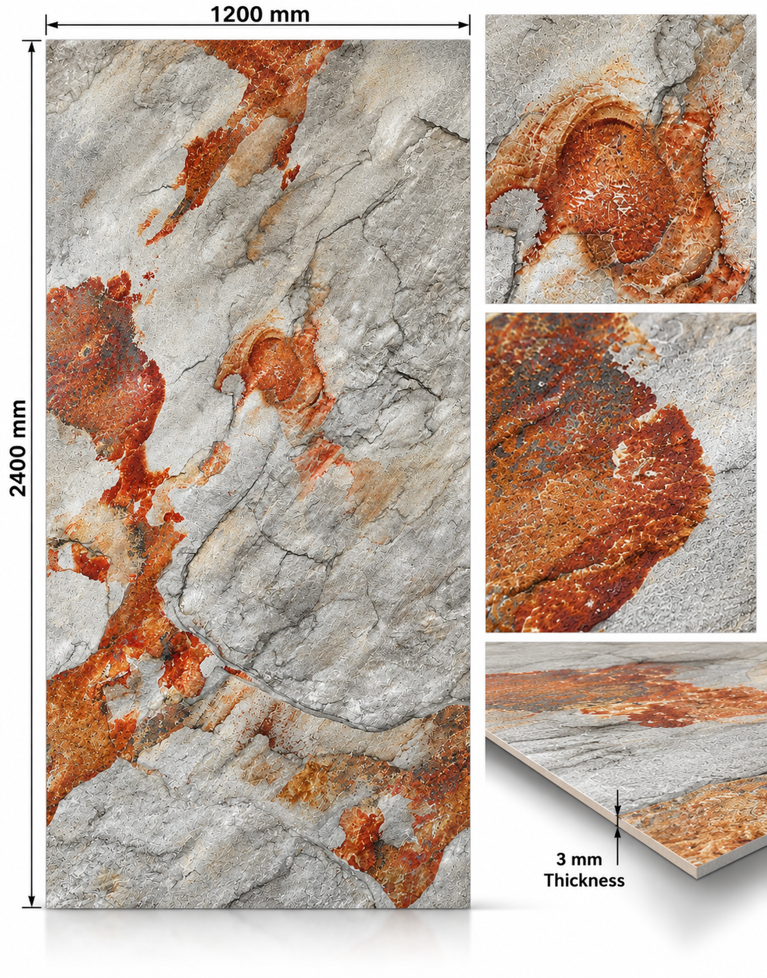 Concrete Travertine | Rustic Copper