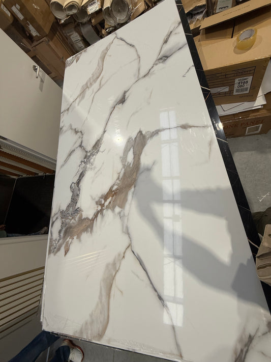 PVC UV Marbel Stone Board White and Grey
