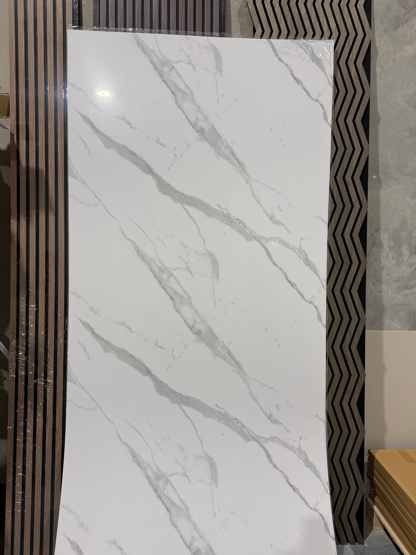 PVC UV Marble Stone Board - Grey Cloud Marble