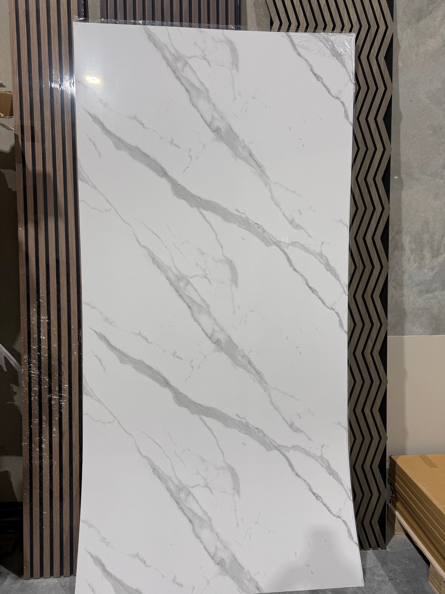 PVC UV Marble Stone Board - Grey Cloud Marble
