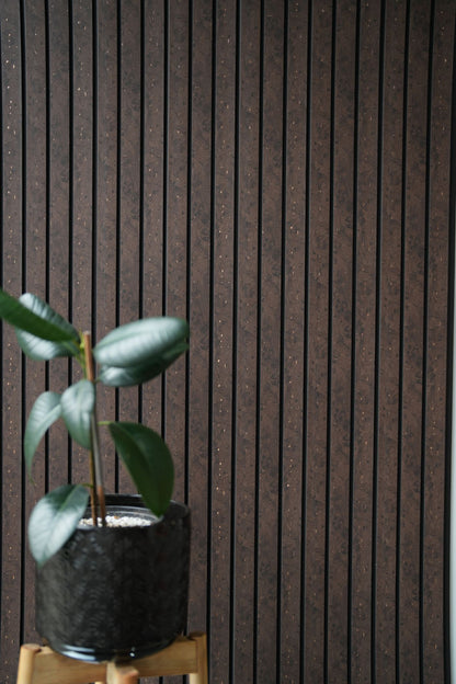 WPC Panel - PS Black Line Brown