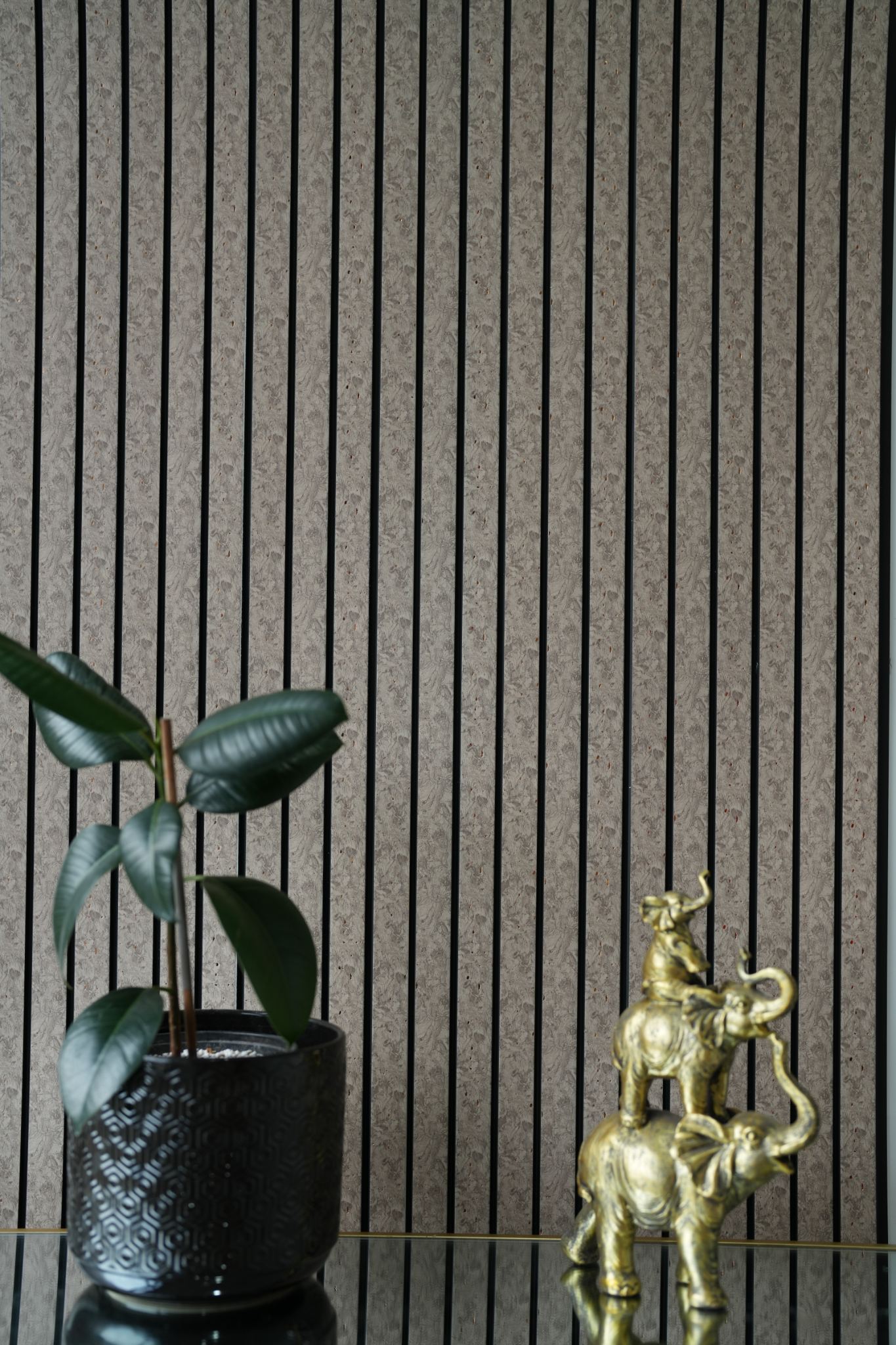 WPC Panel - PS Black Line Grey
