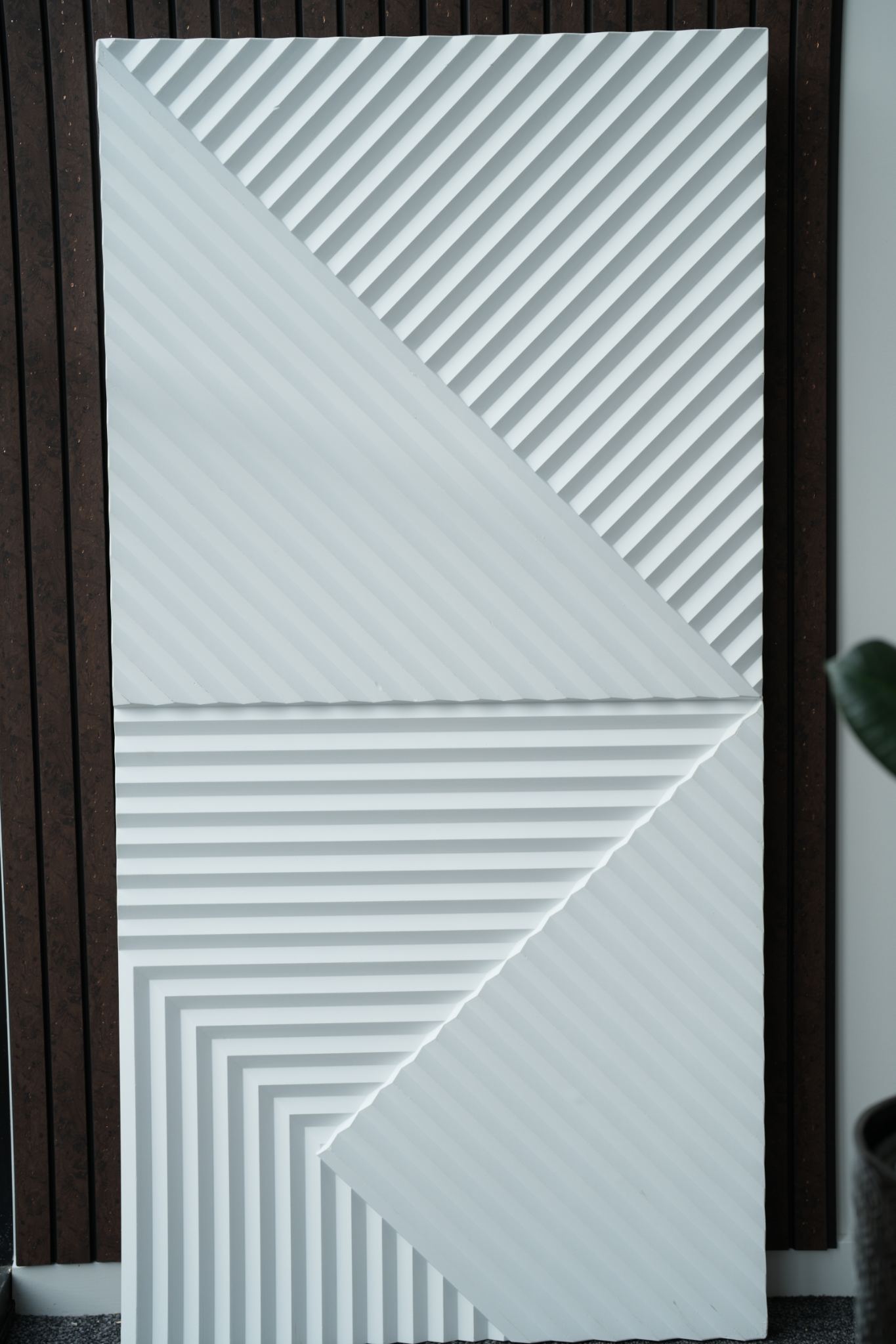 Wall Panel - PU Geometric White / Black