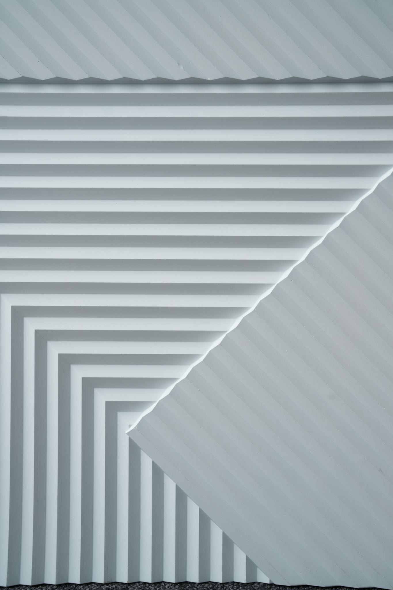 Wall Panel - PU Geometric White / Black