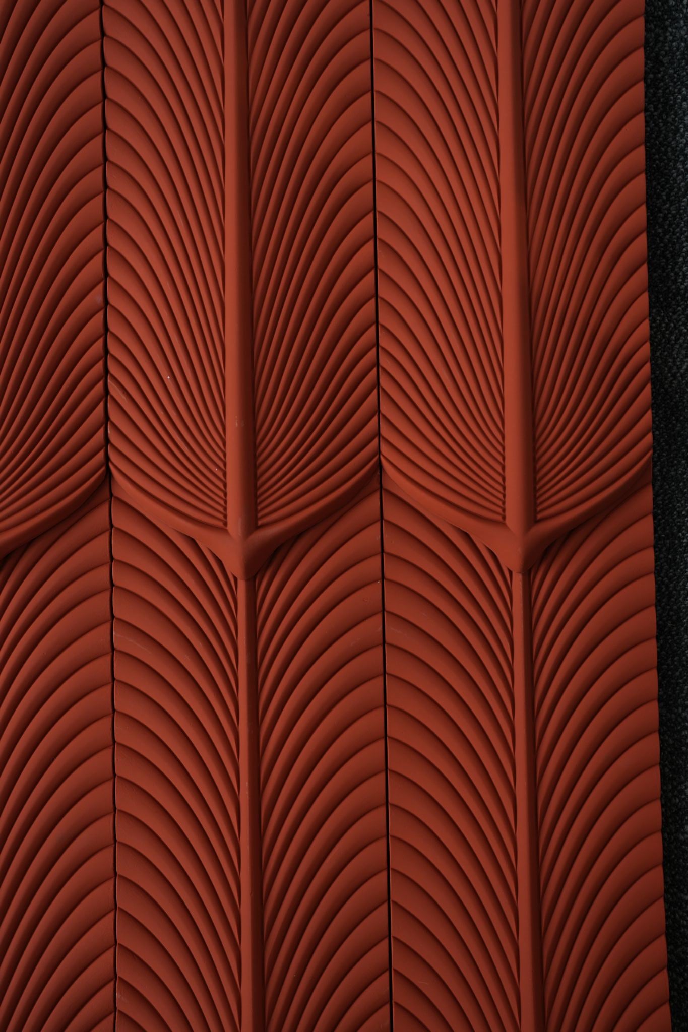 Wall Panel - PU Feather Brick Red