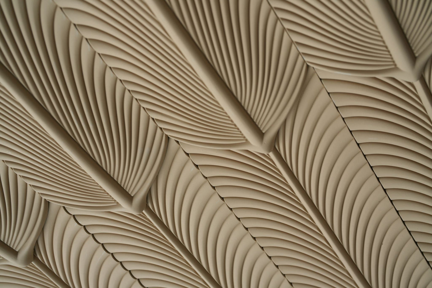 Wall Panel - PU Feather Golden Grain