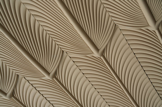 Wall Panel - PU Feather Golden Grain