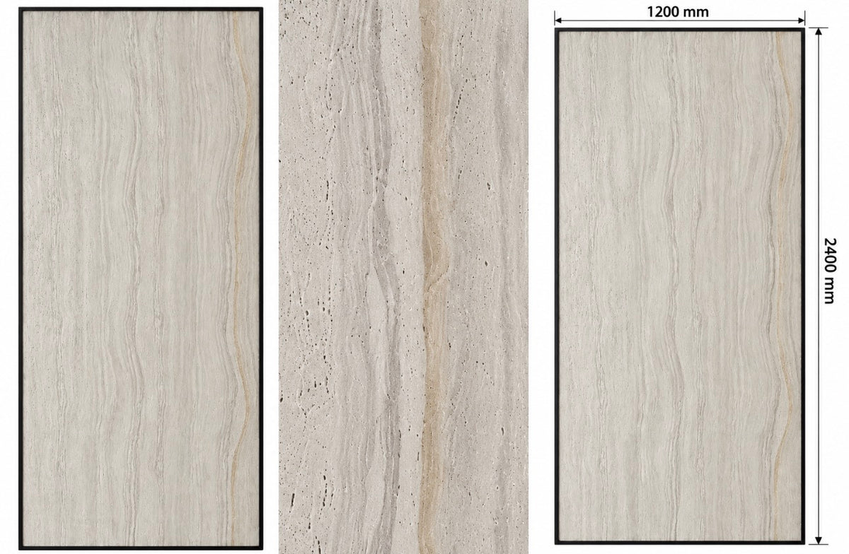 Concrete Travertine | Grey Oak Wave