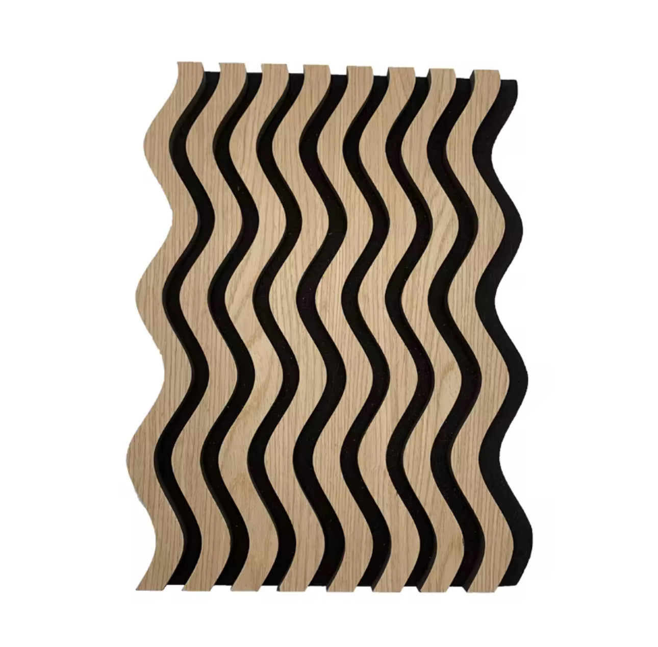 Acoustic Panel - Wave Pattern (Walnut)