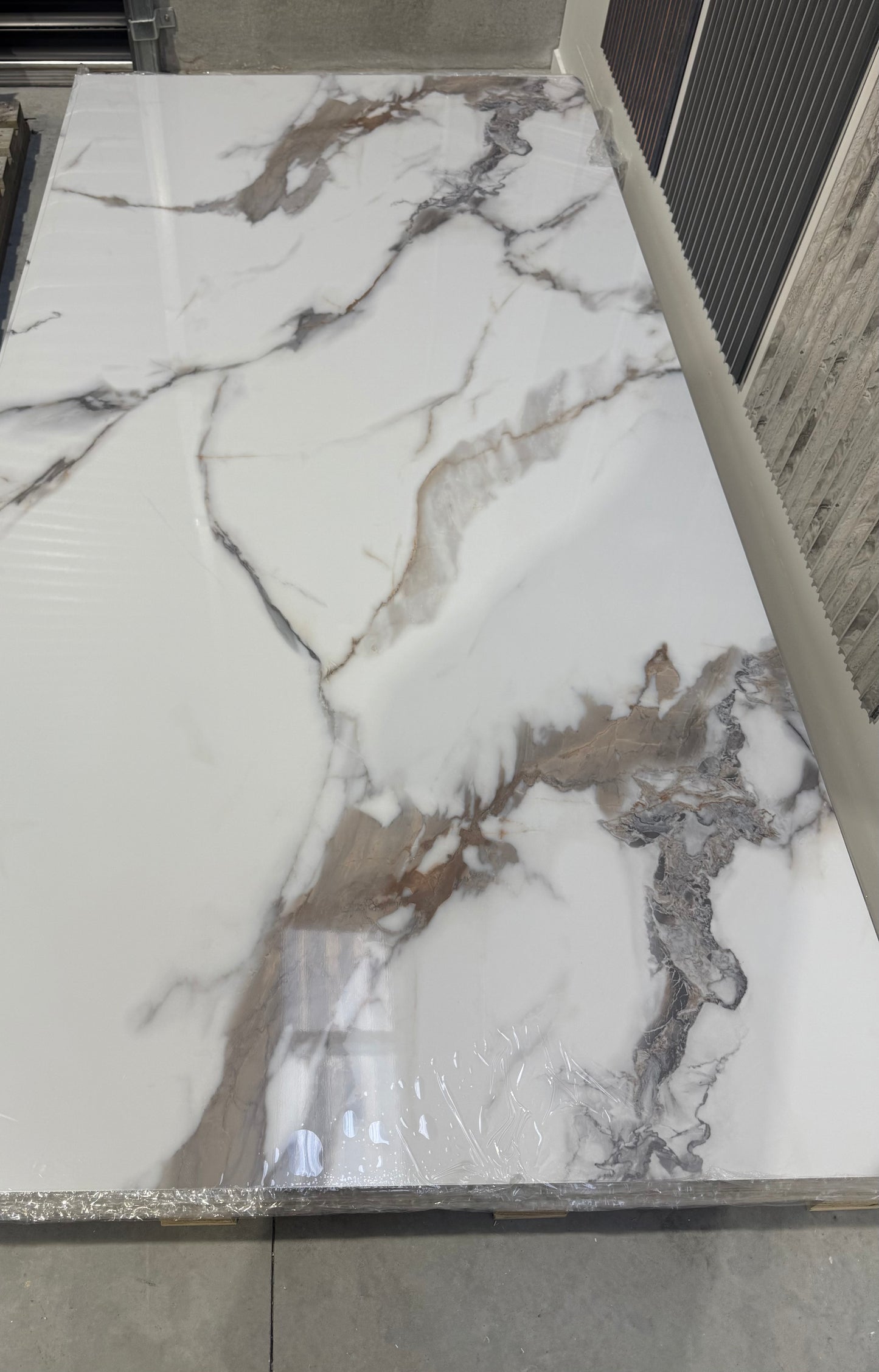 PVC UV Marbel Stone Board White and Grey